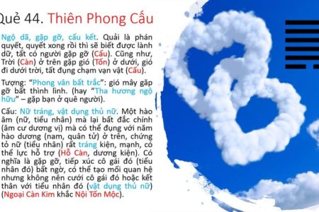 Kinh dịch – Quẻ 44 – Thiên phong cấu